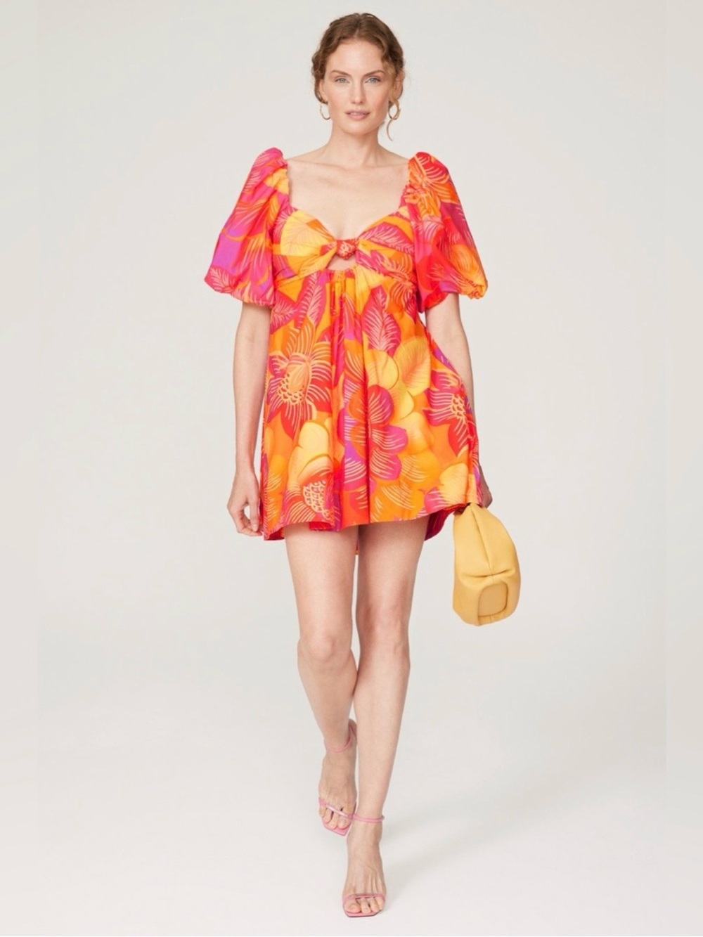 FARM RIO Summer Garden Dress Floral Rafiant Pink & Orange
sz m
Cotton - Picture 1 of 13